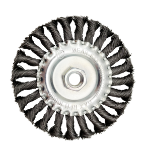 WIRE WHEEL BRUSH WITH KNOTTED WIRES
