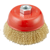CUP BRUSH WITH CRIMPED WIRES