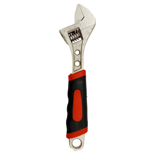 ADJUSTABLE WRENCH WITH RUBBER HANDLE