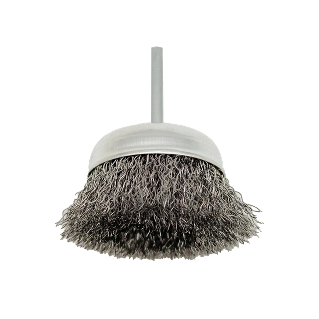 CUP BRUSH CRIMPED WIRES WITH SHANK