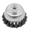 CUP BRUSH WITH KNOTTED WIRES